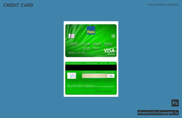 Uruguay Itau Bank Visa Electron Karte – Beispielvorschau